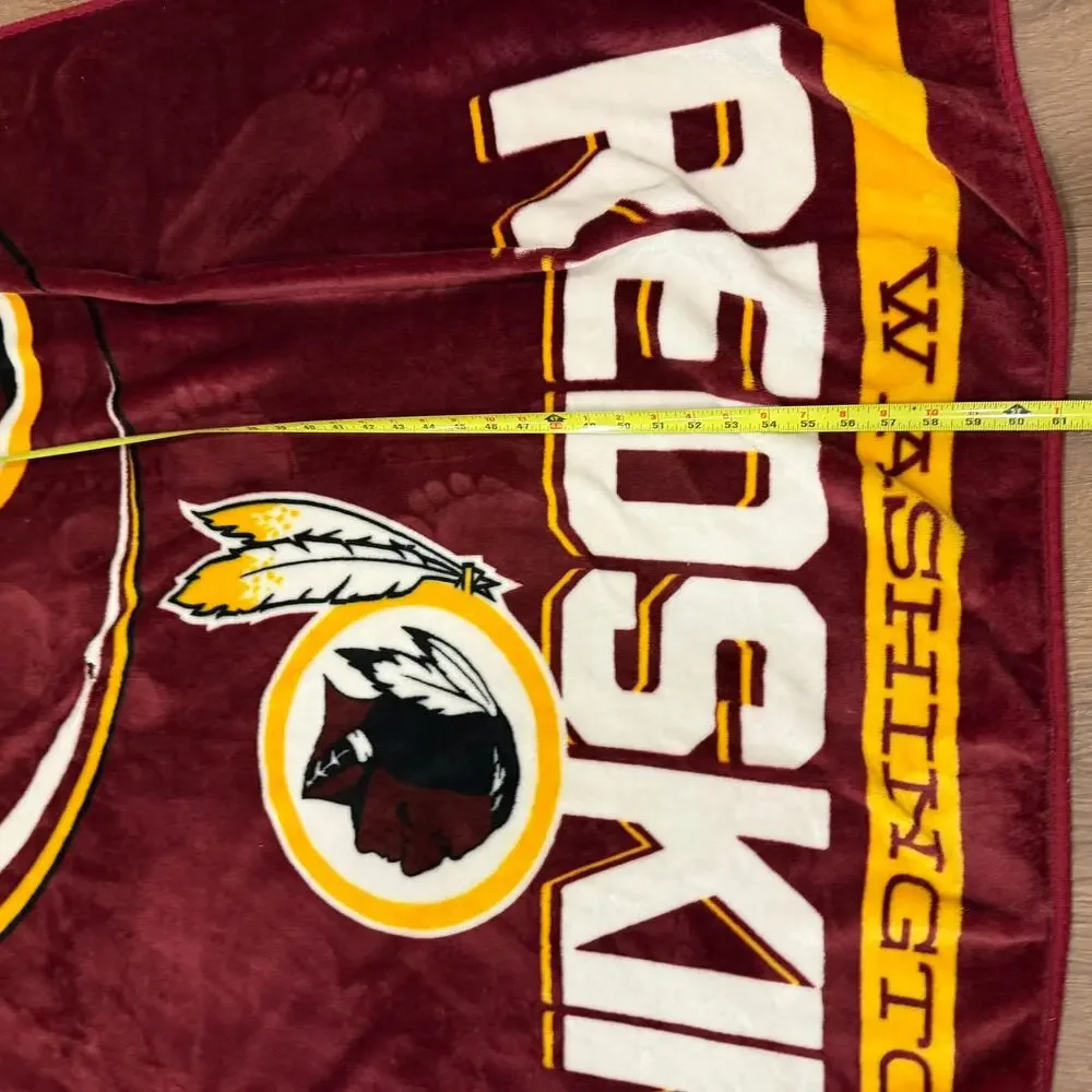 Washington Redskins NFL Plush Throw Blanket Burgundy Gold 60x54